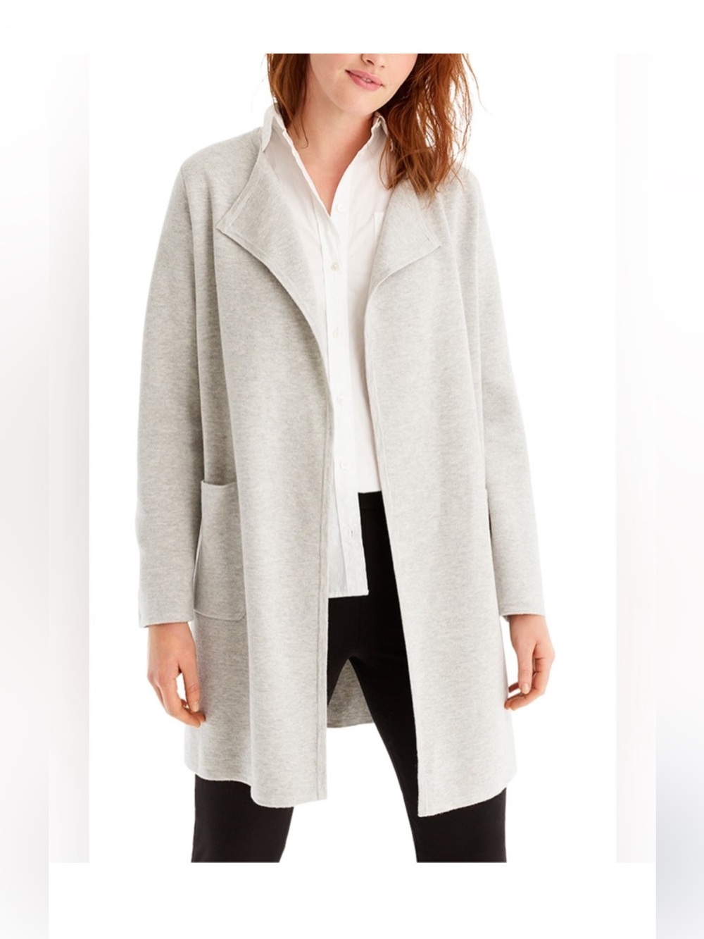 J.Crew Meghan Markle Juliette
collarless sweater blazer cardigan coat grey M